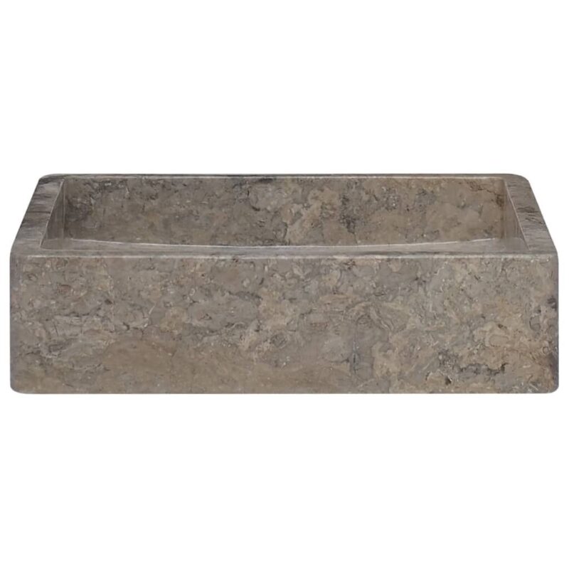 Pilkas marmurinis praustuvas 40x40x10 cm  modernus dizainas