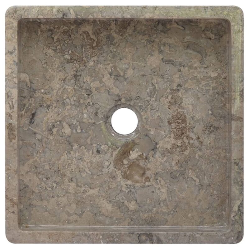 Pilkas marmurinis praustuvas 40x40x10 cm  modernus dizainas