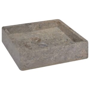 Pilkas marmurinis praustuvas 40x40x10 cm  modernus dizainas