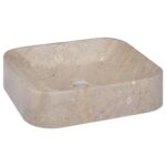 Marmurinis praustuvas 40x40x10 cm pilkas  patvarus ir stilingas
