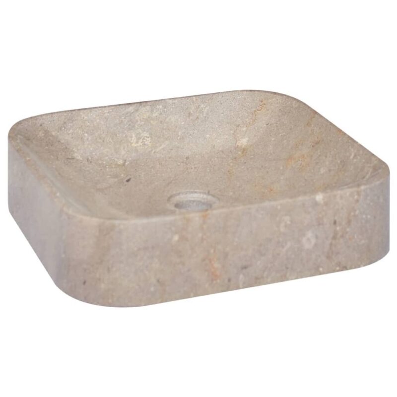 Marmurinis praustuvas 40x40x10 cm pilkas  patvarus ir stilingas