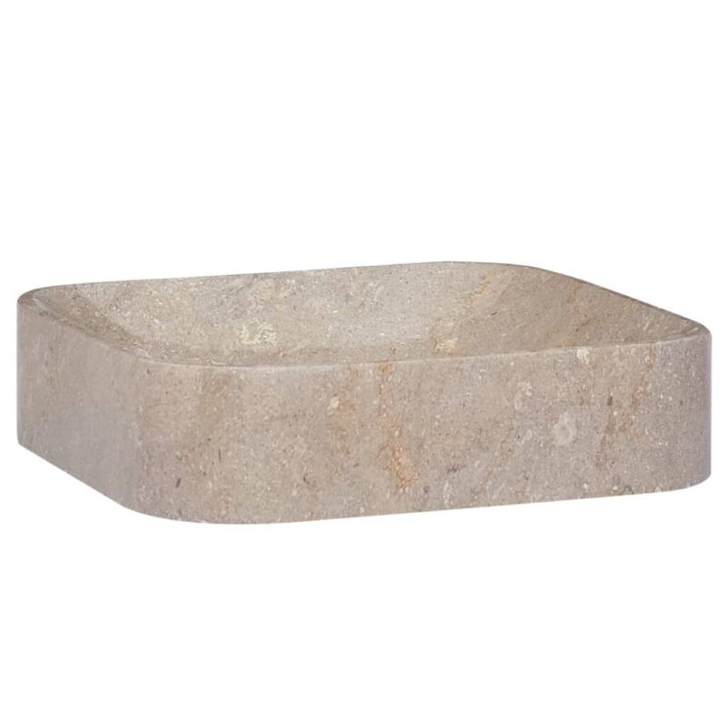 Marmurinis praustuvas 40x40x10 cm pilkas  patvarus ir stilingas