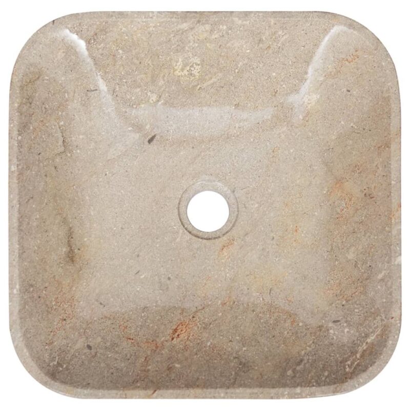 Marmurinis praustuvas 40x40x10 cm pilkas  patvarus ir stilingas