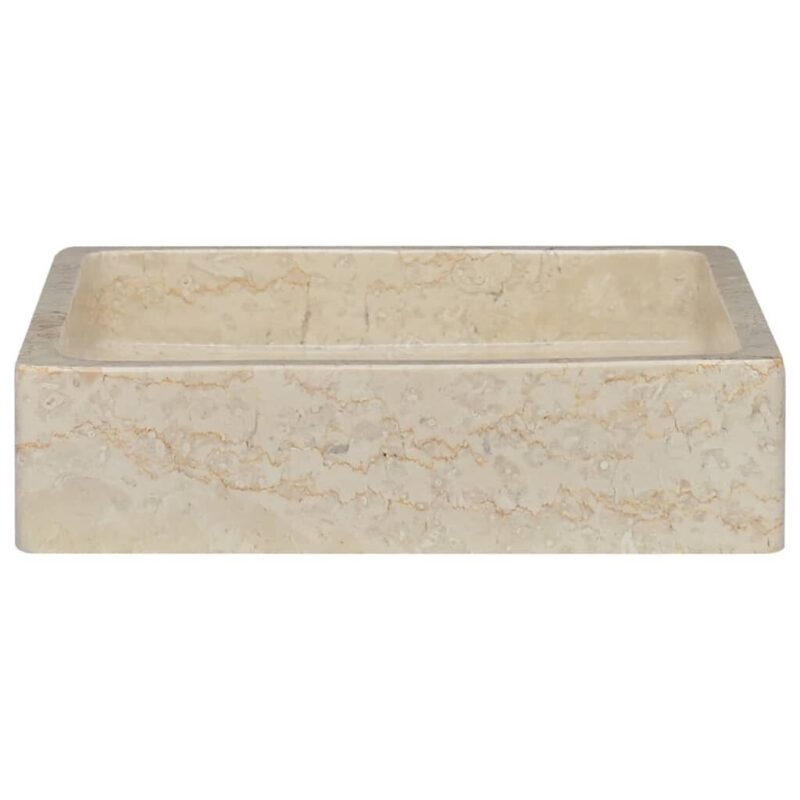 Marmurinis praustuvas 40x40x10 cm rudas  elegancija voniai