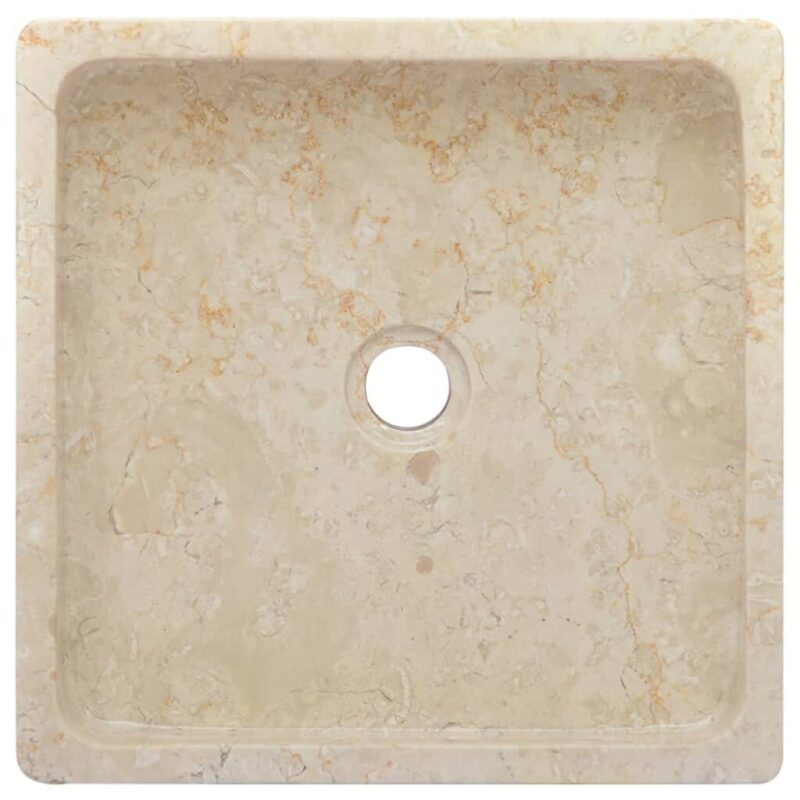 Marmurinis praustuvas 40x40x10 cm rudas  elegancija voniai