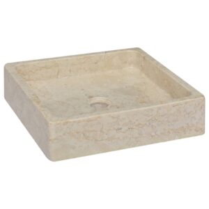 Marmurinis praustuvas 40x40x10 cm rudas  elegancija voniai