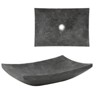 Juodas marmurinis praustuvas 500x120 cm  elegancija voniai