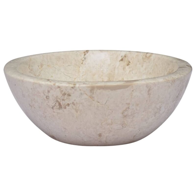 Marmurinis praustuvas 53x40x15 cm kreminis  elegancija voniai