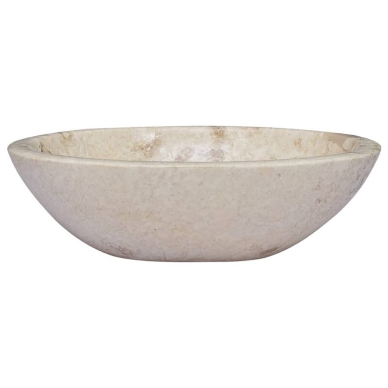 Marmurinis praustuvas 53x40x15 cm kreminis  elegancija voniai