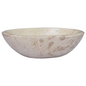 Marmurinis praustuvas 53x40x15 cm kreminis  elegancija voniai