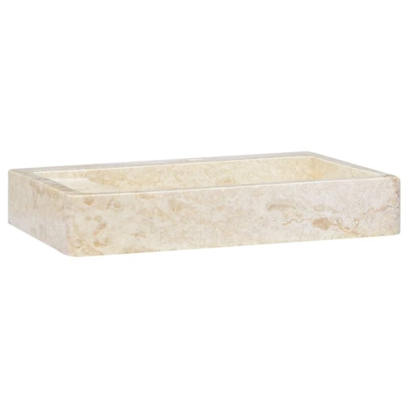 Smėlinis marmurinis praustuvas 58x39x10 cm  elegancija voniai