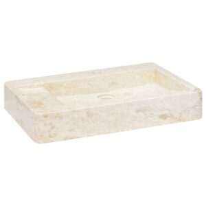 Smėlinis marmurinis praustuvas 58x39x10 cm  elegancija voniai