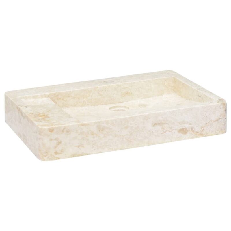 Smėlinis marmurinis praustuvas 58x39x10 cm  elegancija voniai