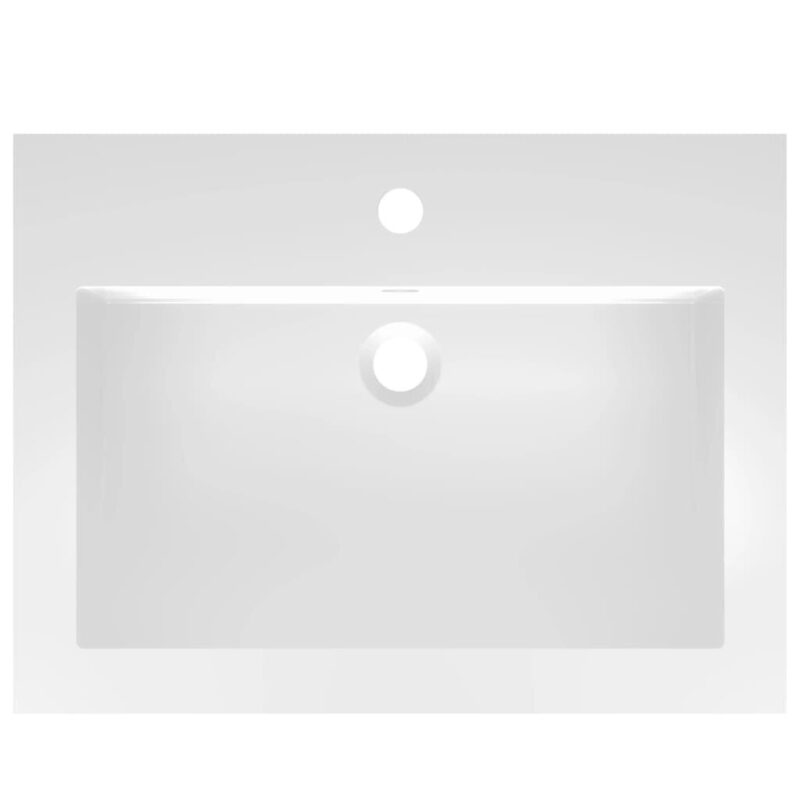 Baltas praustuvas 600x450x120 mm su persipylimo apsauga
