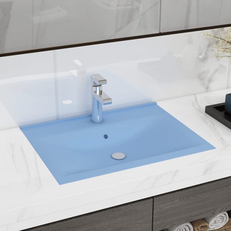Mėlynas keramikinis praustuvas 600x460 mm  belsilt