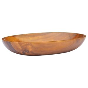 Tikmedžio medienos praustuvas 60x40x10 cm   patvarus ir stilingas
