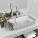 Sidabrinis praustuvas 710x380 mm iš keramikos  Belsilt