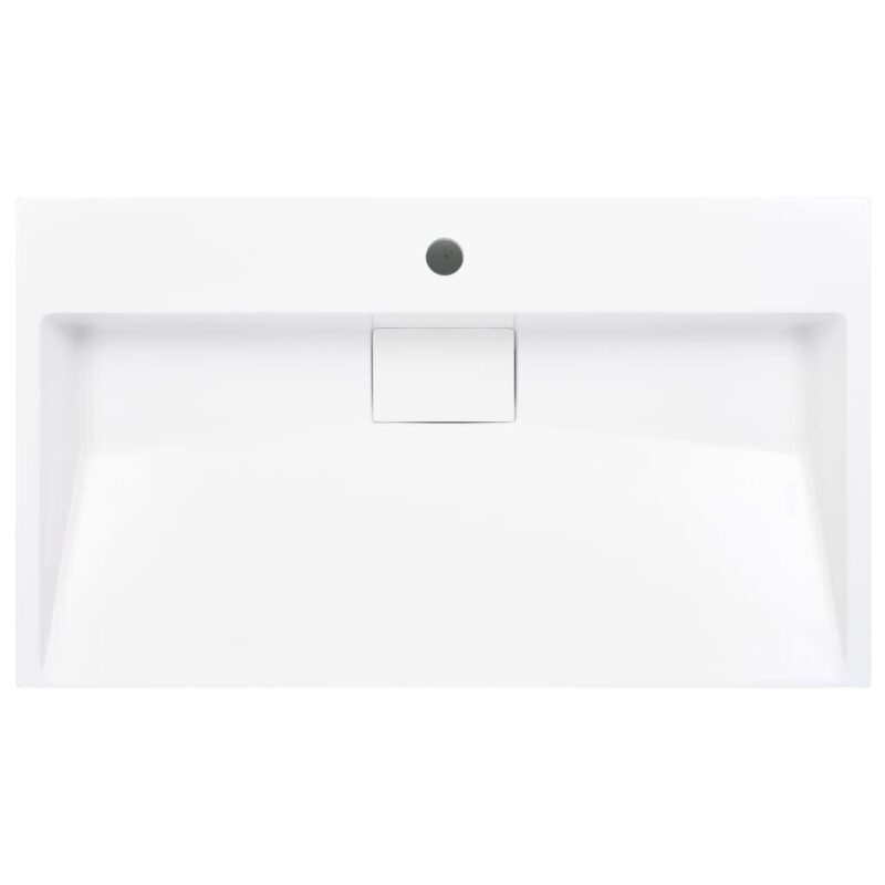 Baltas mineralinio mišinio praustuvas 80x46x11 cm  belsilt