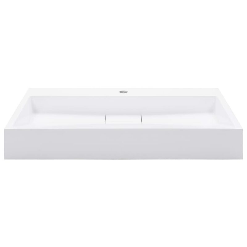 Baltas mineralinio mišinio praustuvas 80x46x11 cm  belsilt