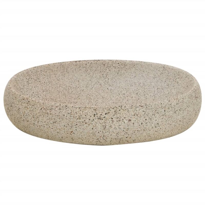 Ovalus keramikinis praustuvas ant stalviršio 59x40x15 cm