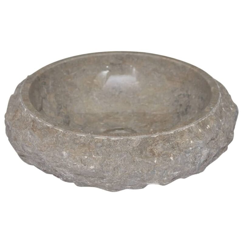 Pilkas marmurinis praustuvas 40x12 cm  tvirtas ir elegantiškas