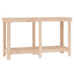 Pušies medienos darbastalis 140x50x80 cm  tvirtas ir erdvus