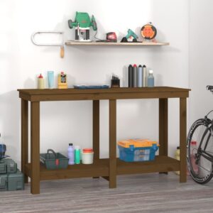 Pušies medienos masyvas darbastalis 140x50x80 cm rudas