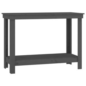 Pušies medienos darbastalis pilkas 110x50x80 cm  belsilt