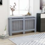 Radiatoriaus uždangalas antracito MDF 152x19x81cm  belsilt