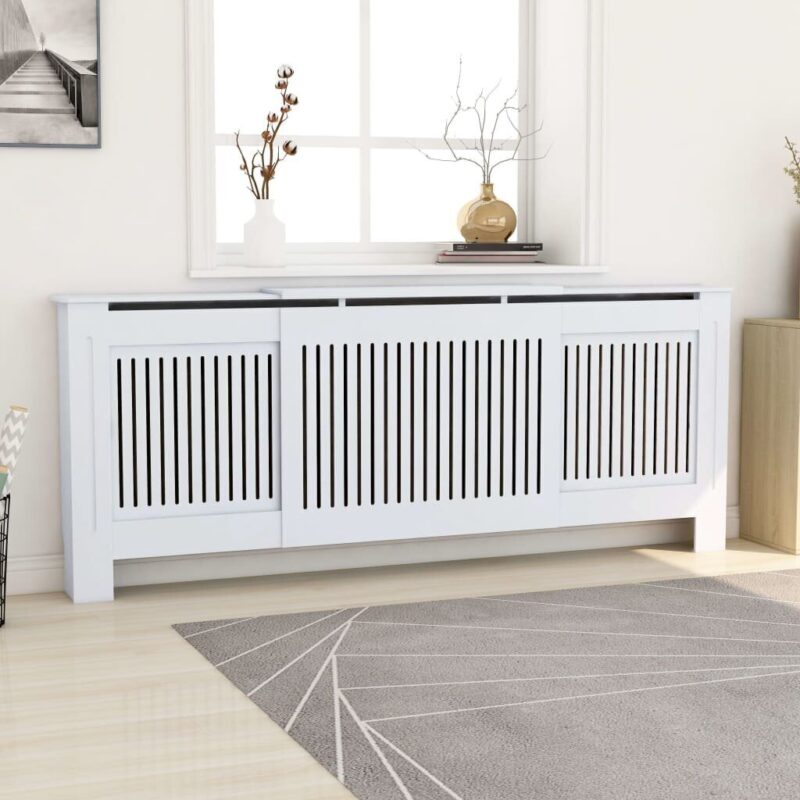 Radiatoriaus uždangalas, baltas, 205cm, MDF
