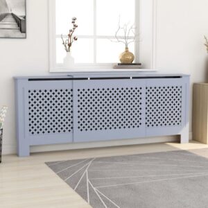 Radiatoriaus uždangalas, pilkas, 205cm, MDF