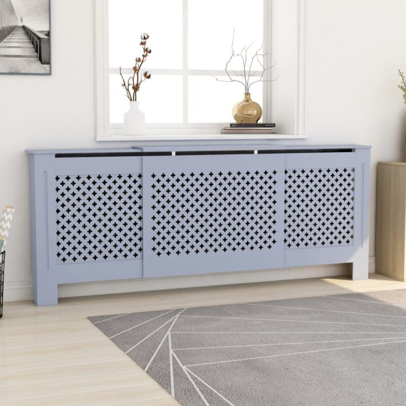 Radiatoriaus uždangalas, pilkas, 205cm, MDF