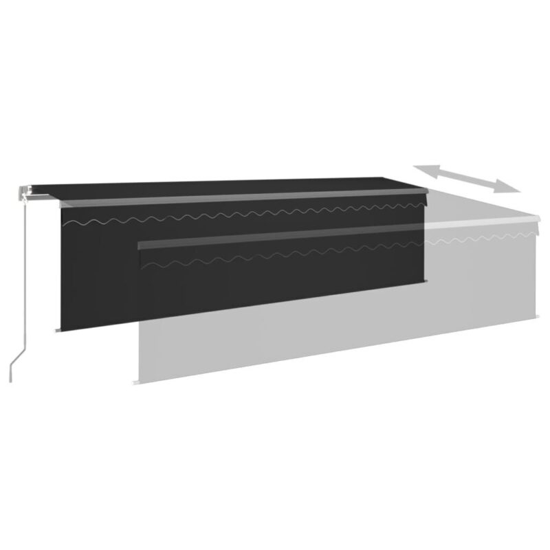 Rankiniu būdu ištraukiama markizė, antracito, 5x3m - Image 3