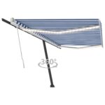 Rankiniu būdu ištraukiama markizė 500×300 cm mėlyna