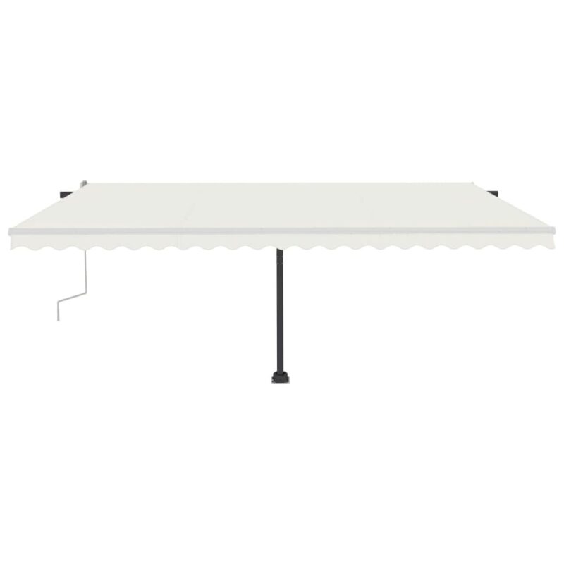 Rankiniu būdu ištraukiama markizė su LED, 500x300 cm, ruda - Image 4
