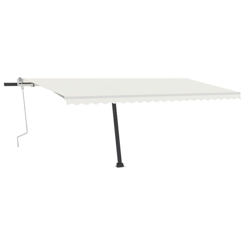Rankiniu būdu ištraukiama markizė su LED, 500x300 cm, ruda - Image 3