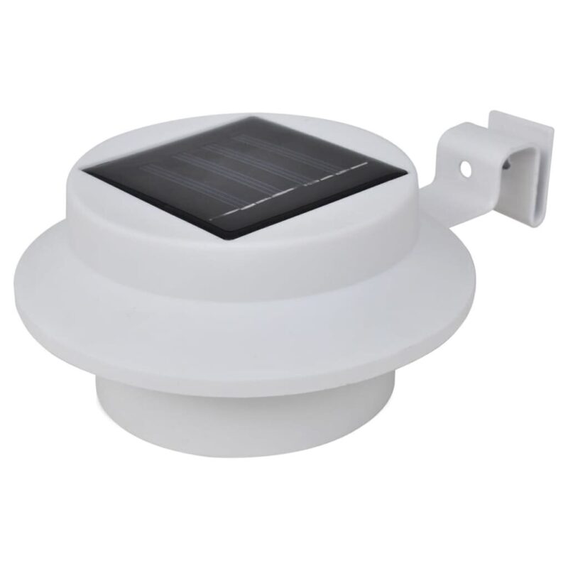Saulės energija įkraunami LED lauko šviestuvai, 12 vnt., balti - Image 4