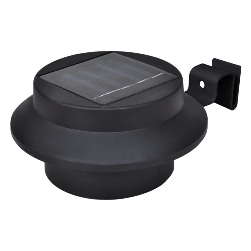 Saulės energija įkraunami LED lauko šviestuvai, 12 vnt., juodi - Image 3