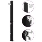 Saulės energija šildomas dušas 35 l talpos  juodas