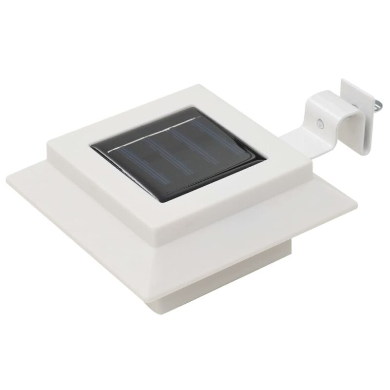 Saulės energina įkraunami LED lauko šviestuvai, 12 vnt., balti, 12cm - Image 2