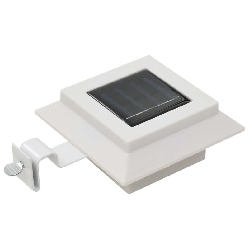 Saulės energina įkraunami LED lauko šviestuvai, 12 vnt., balti, 12cm - Image 3