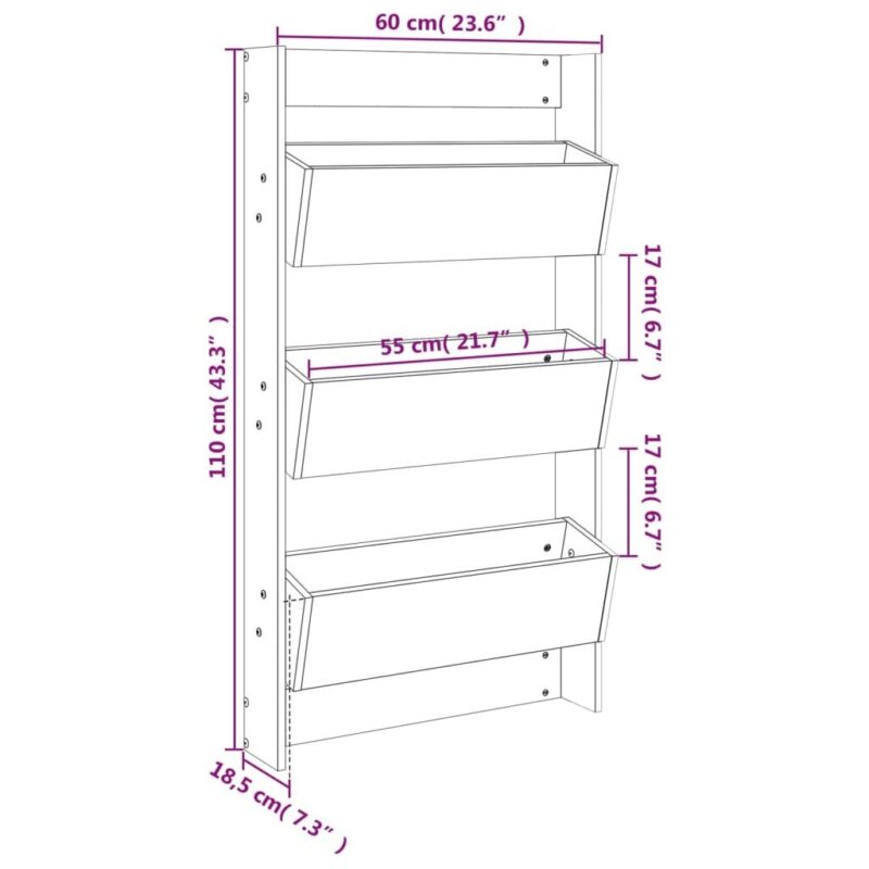 Sieninis lovelis, 60x18,5x110 cm - Image 9