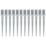 Smeigiami kuoliukai 12vnt sidabriniai 8x8x76cm plienas