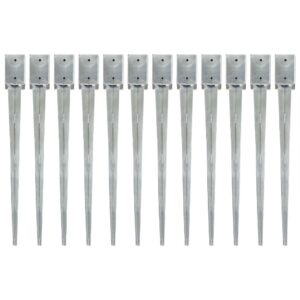 Smeigiami kuoliukai 12 vnt sidabriniai 9x9x90 cm plienas