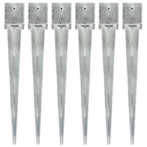 Smeigiami kuoliukai 6vnt 12x12x89cm plienas sidabriniai