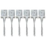 Smeigiami kuoliukai 6vnt 14x14x58cm plienas sidabriniai