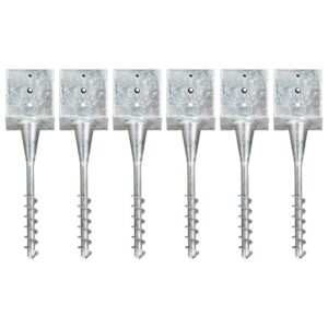 Smeigiami kuoliukai 6vnt 14x14x58cm plienas sidabriniai