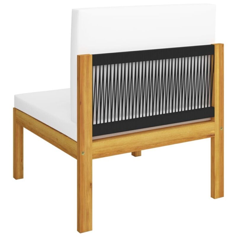 Sodo baldų komplektas su pagalvėmis, 9 dalių, rudas - Image 4