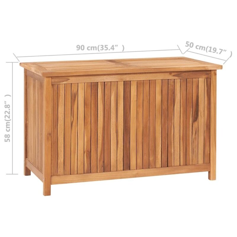Sodo daiktadėžė, 90x50x58cm, tikmedžio medienos masyvas - Image 2