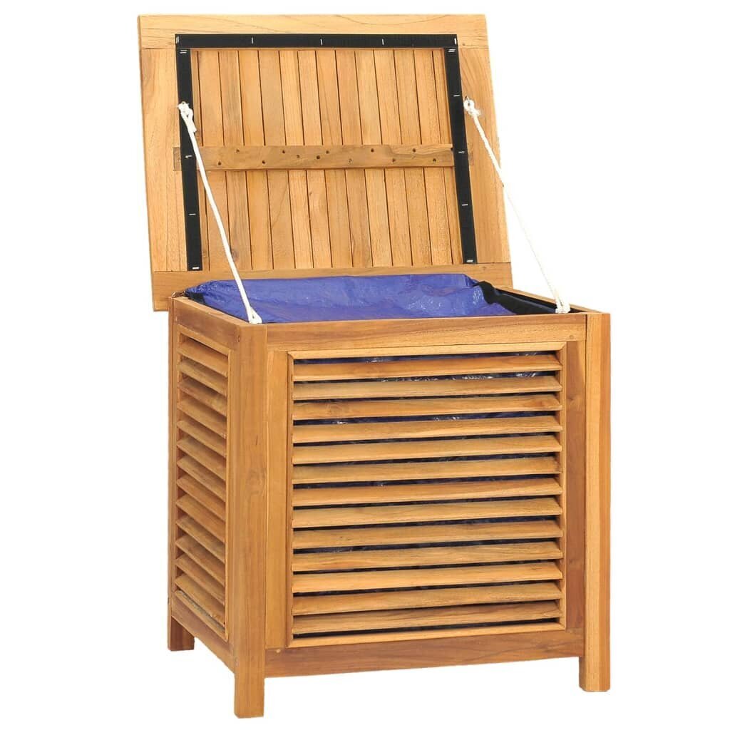 sododaiktadezesukrepsiuvidaxl60x50x58cmd5a49internetureference  belsilt Medinė sodo daiktadėžė su krepšiu vidaXL 60x50x58 cm